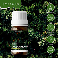 Pure Cedarwood Essential Oils 100% Natural Cedarwood Oil For Hair Care, Home Diffusers, Skin, Aromatherapy, Massage 0.33fl.oz