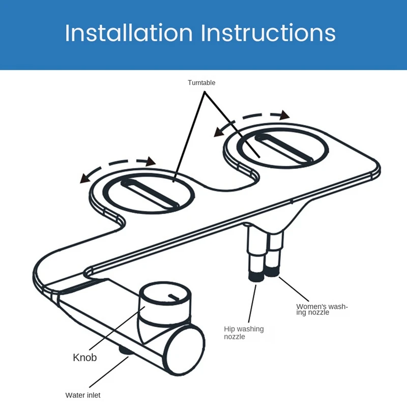 Bidetaufsätze SL41 Thinline Bidetaufsatz für Toilettensitze, einzelne kühle, verstellbare Düse, Toilette