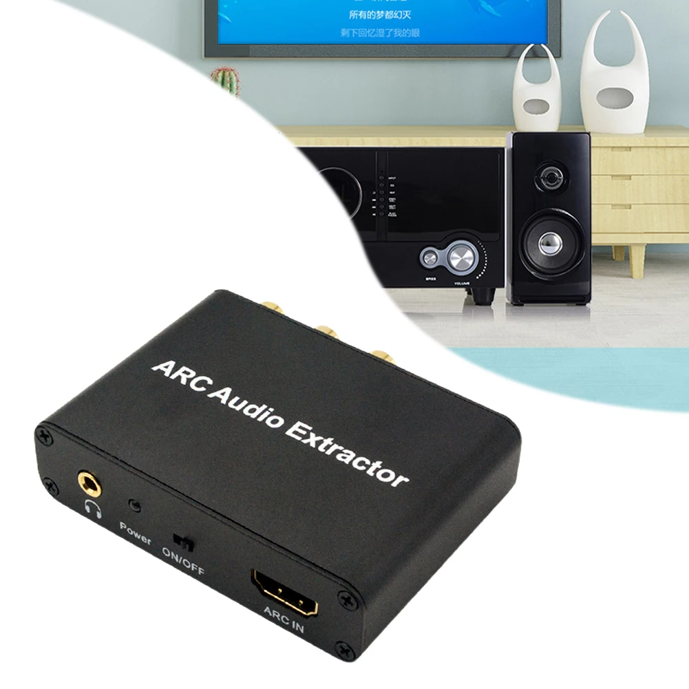 HDMI-Compatible ARC Audio Extractor ARC Return Channel Converter ARC to SPDIF Coaxial L/R 3.5mm Jack for HDTV Speaker