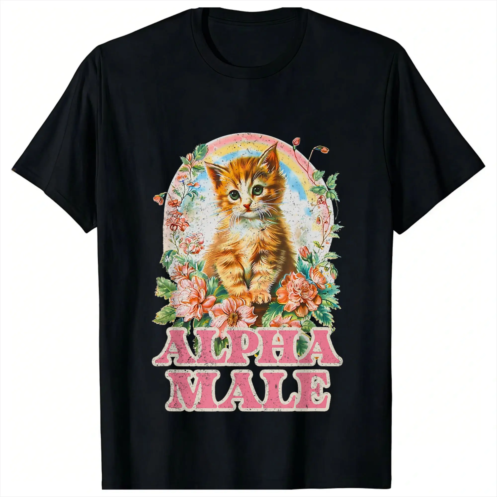 Alpha Male T-Shirt for Men  Humorous Cotton Tees Crew Neck Short Sleeve T Shirt Gift Idea Tops