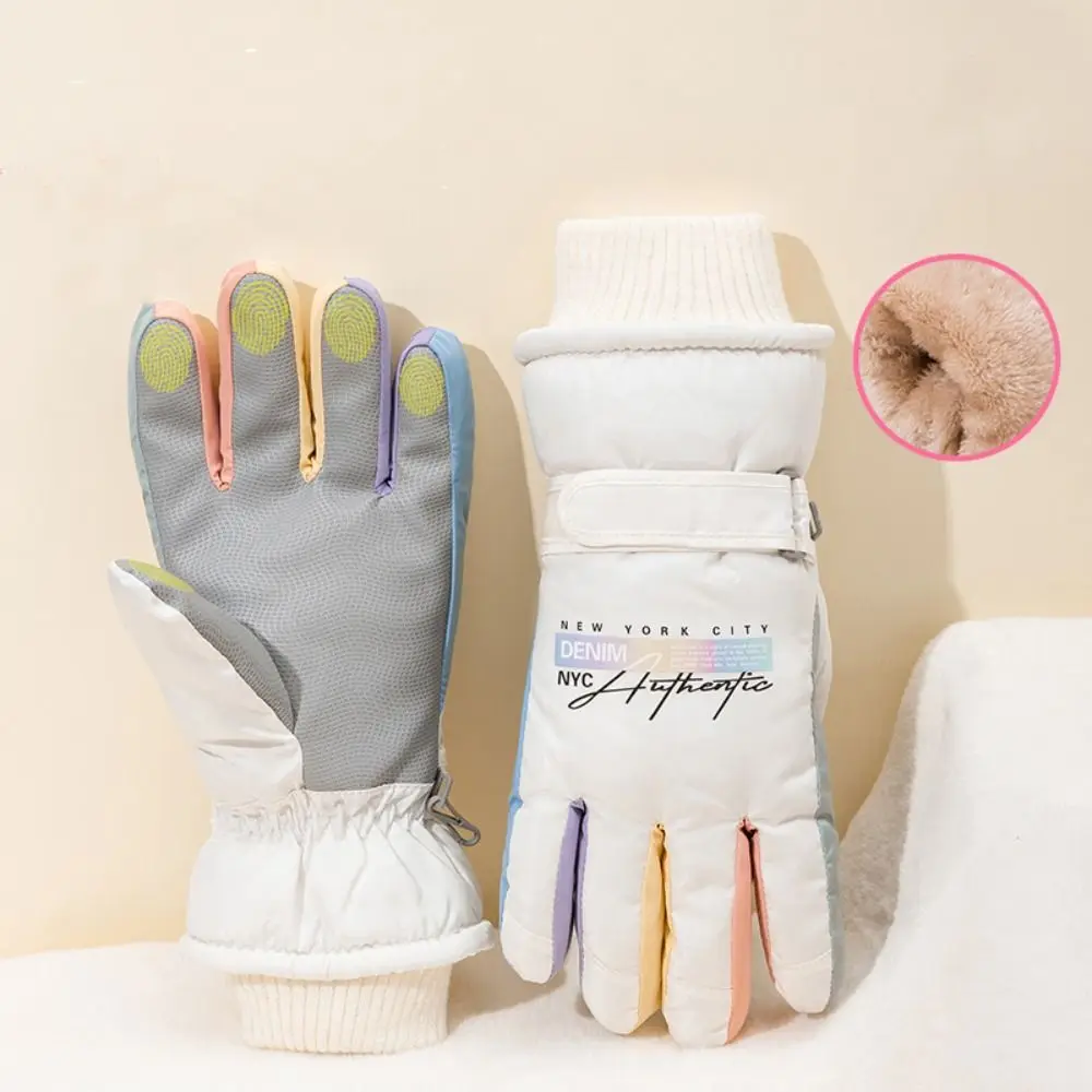 

Soft Keep Warm Snowboard Gloves Touch Screen Windproof Riding Mittens Thicken Waterproof Full Finger Mittens Outdooor