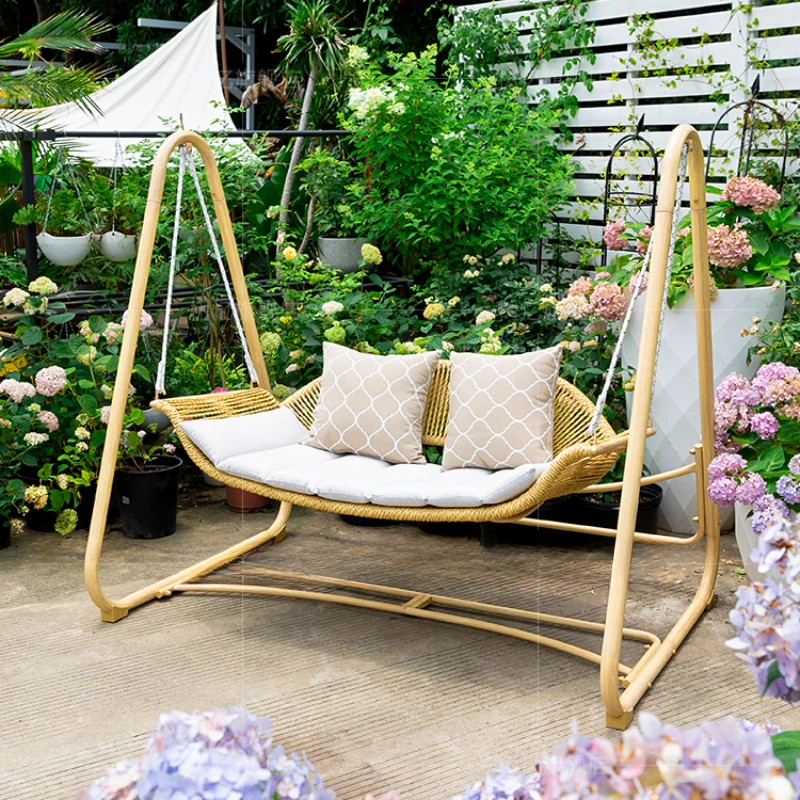 

Flower Outdoor Swing Courtyard Outdoor Garden Yard Terrace Internet Celebrity Swing Rocking Chair Glider Hanging Basket Hammock