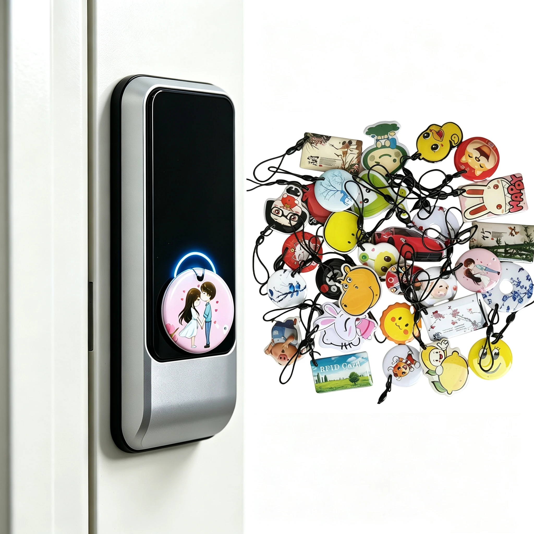 10/20/100Pcs 125KHz T5577 EM4305 Rewritable RFID Key Fob ID Access Control Card Duplicatable Blank Data Door Entry Keychain Tag