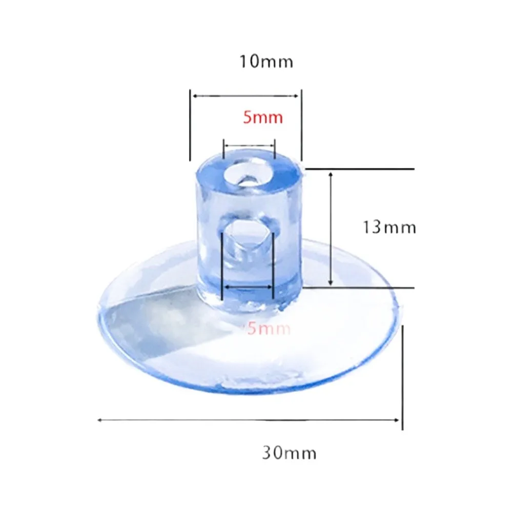 Dual Hang Suction Cups with Side For Pilot Hole for Glass Casement Mounting Supporting Various Hanging Accessories