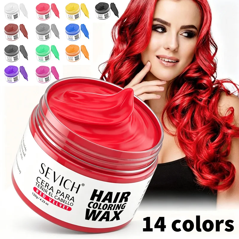 11-Color Temporary Hair Color Wax &Hair Styling Paste,Disposable Colorful Hair Dye Cream Hairs Beard and Eyebrows Colour Product