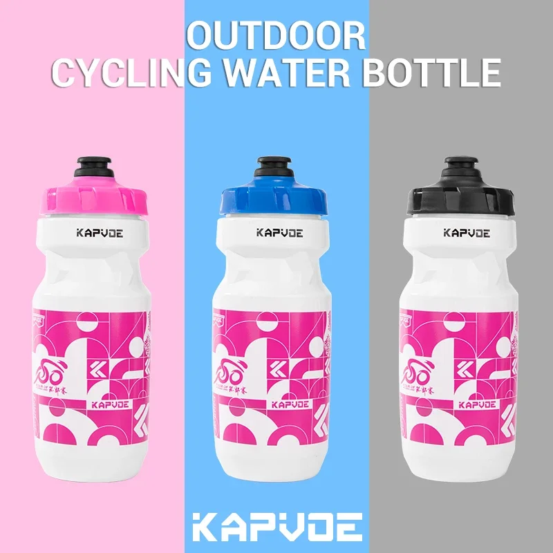 KAPVOE 야외 스포츠 610ml 플라스틱 휴대용 대형 자전거 병 MTB 도로 자전거 물병 용량 음료 사이클링 컵 새로운