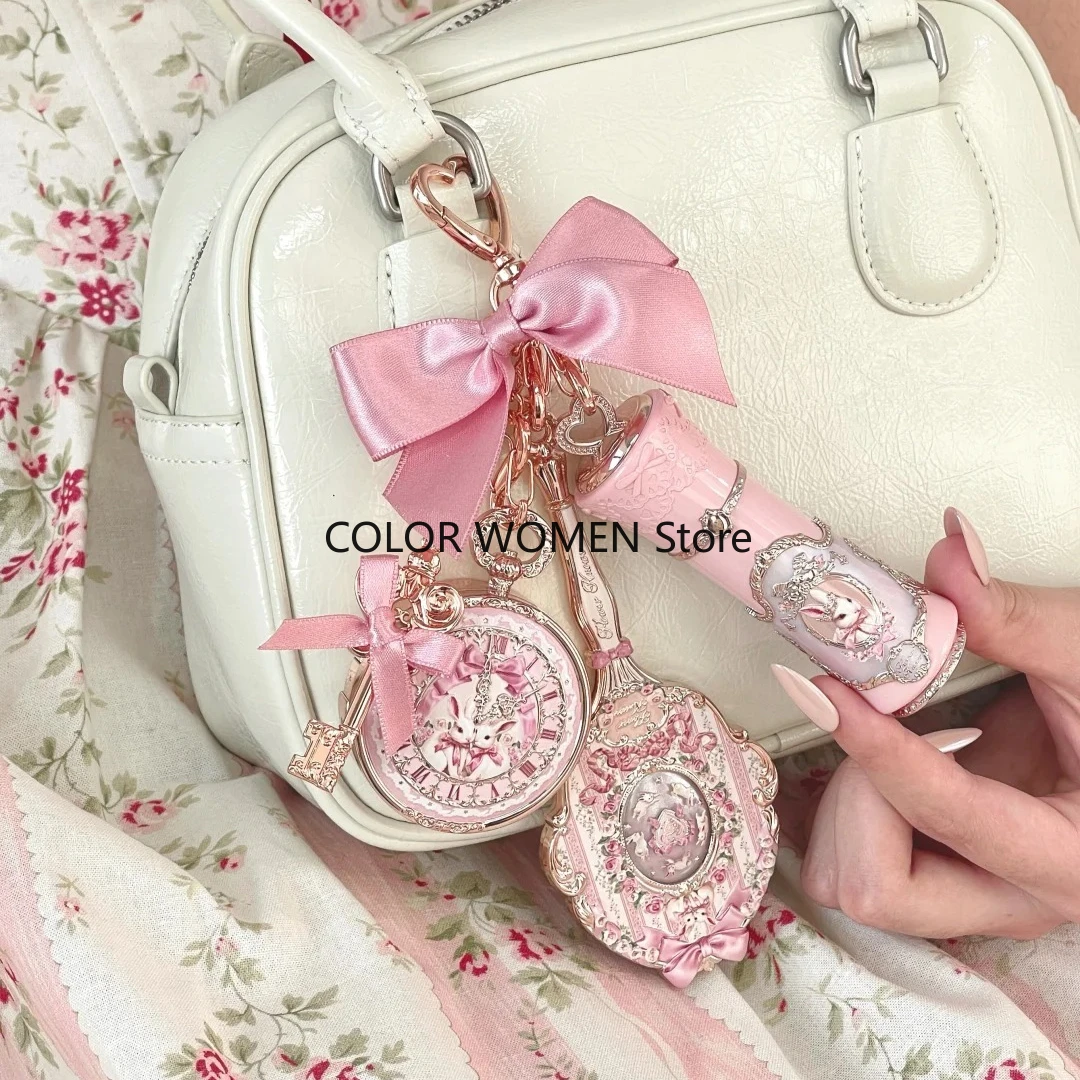 Flower Knows Bonnie Rabbit Garden Girl Heart Cute Anti-Crack Lip Balm Pendant Cloud Lip Cream Set