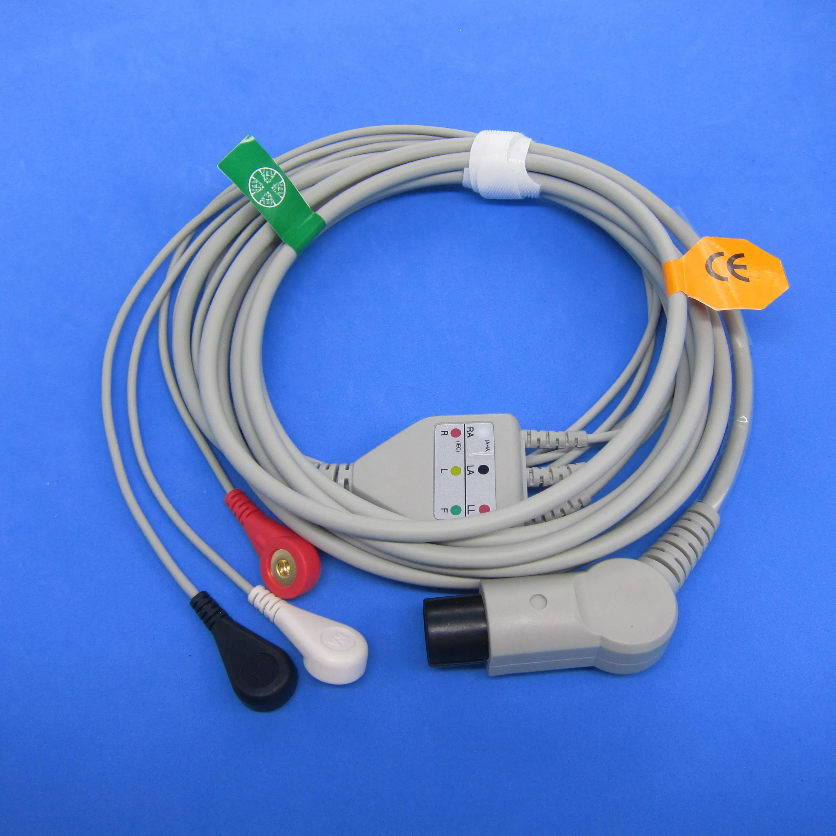 One-piece ECG cable with 5leads SNAP compatible for MIN*DRAY mec1000,mec2000