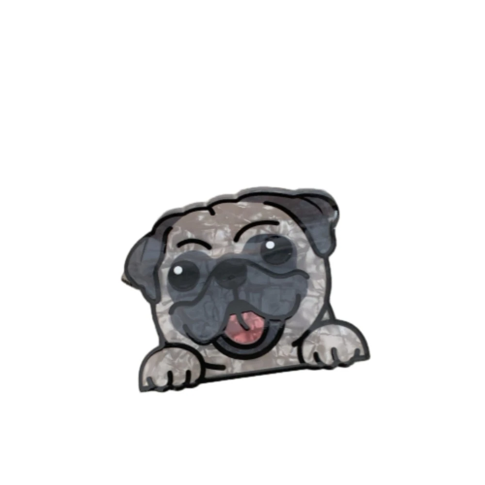 

Trendy Acrylic Cartoon Dog Hair Claw Puppy Cute Schnauzer Crab Clip Korean Style Creative Hair Clip Daily