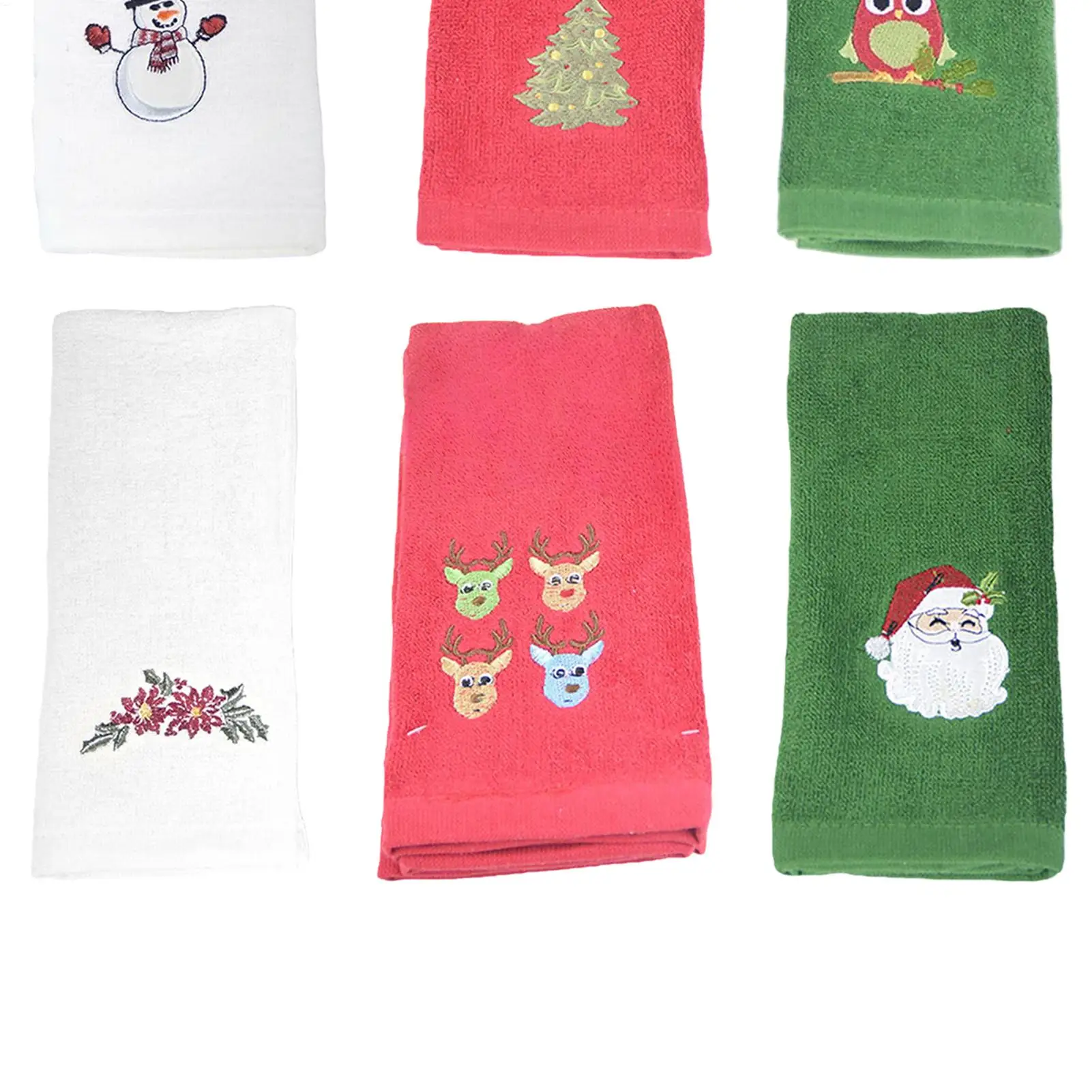 Christmas Bathroom Towels 3 Pieces Skin Friendly Cotton Handkerchief Holiday Washbasin Towel For Drying For Beach Trips Hiking