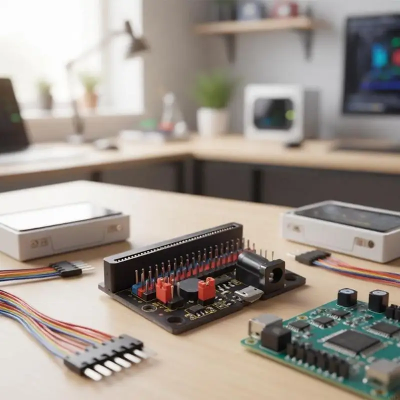Bit Enhanced Microsbit Learning Board with Organized Wiring Layout, USB and External Power Access, Selectable Output and K1KF