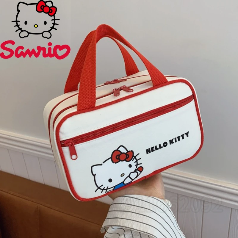 

Sanrio Hello Kitty New Cosmetic Bag Large Capacity Portable Cosmetic Bag Multi Layer Divided Leisure Travel Storage Washbag