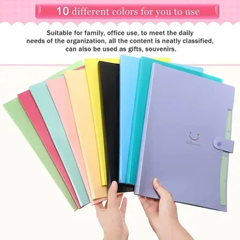 レター A4 紙 5 ポケット拡張ファイルフォルダーポケットアコーディオンドキュメントオーガナイザー