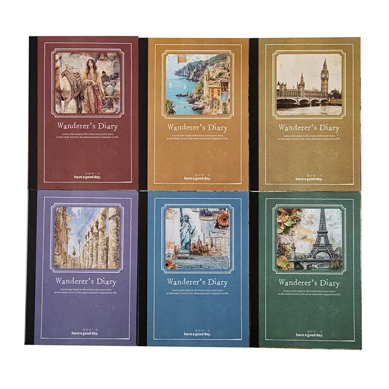 Set Kertas Perjalanan Antik 30 Buah 6 Desain Indah untuk Buku Tempel Perjalanan Kolase Jurnal
