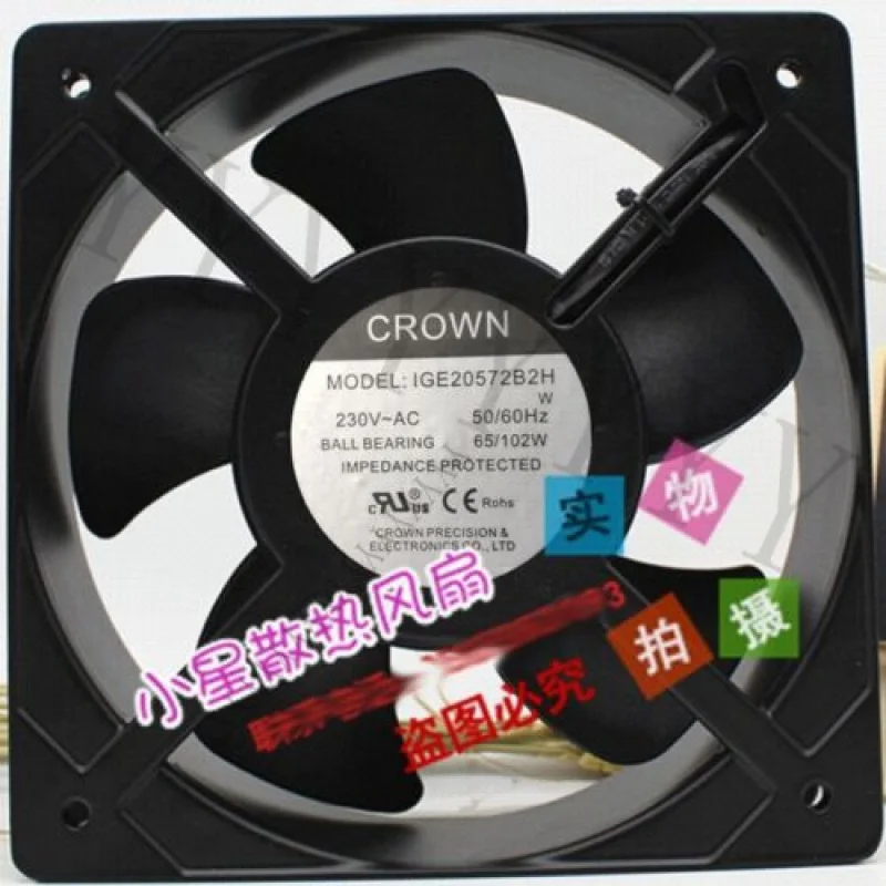 

Y+CROWN 20572 IGE20572B2H AC230V 65/102W Осевой охлаждающий вентилятор