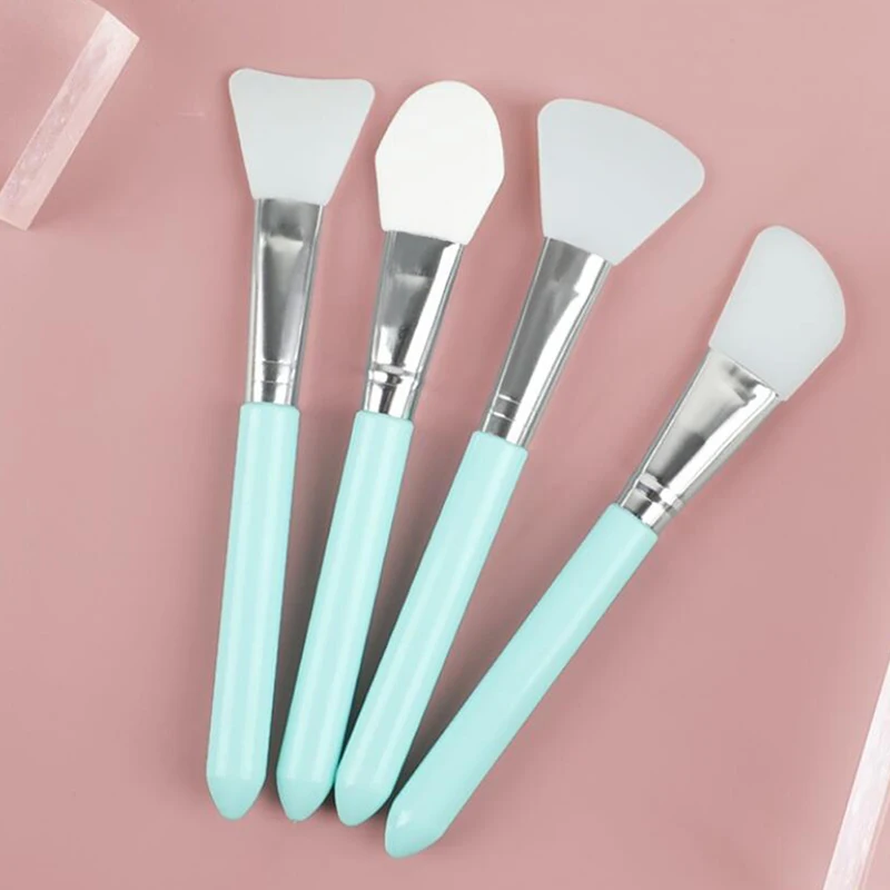 4pc/Set White Makeup Silicone Facial Mask Brush Professional Mud Cream Brushes DIY Skin Care Foundation Gel Cosmetic Beauty Tool