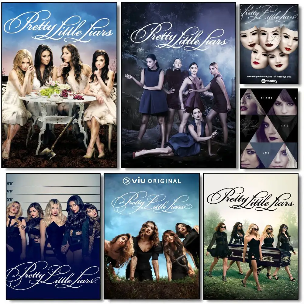 Mystery Series P-Pretty Little Liars Poster HD Wall Art Aesthetic Home Decor for Living Room Bedroom Café Office Stylish Gift