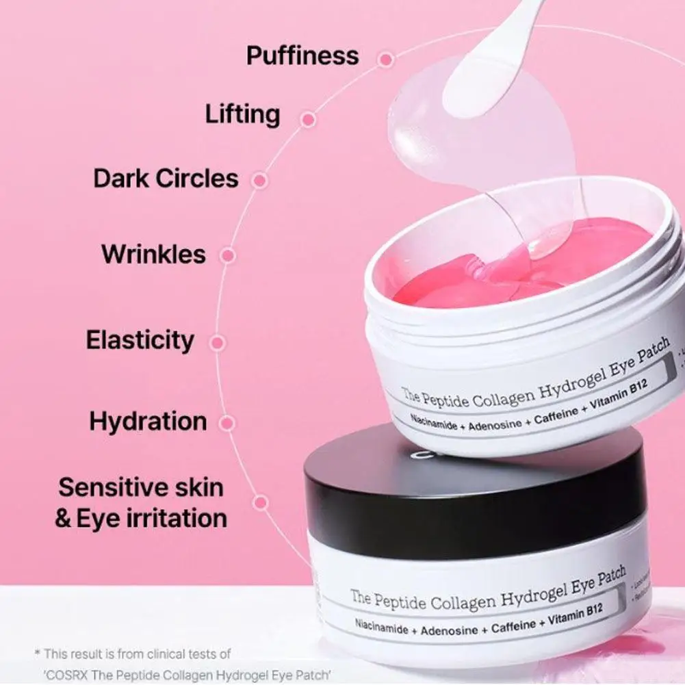 

Пептидный коллагеновый гидрогелевый патч для глаз Витамин B12 Питает улучшает темные круги Глаза Опухшие Уменьшает морщины Темные круги Сыворотка для глаз