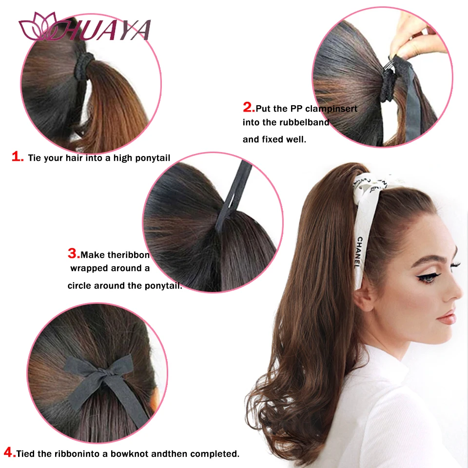 Short Tail Micro-Roll Drawstring Ponytail Synthetic Hair