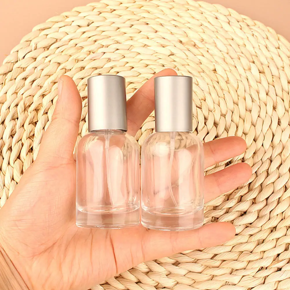 30ml 50ml Glass Refillable Spiral Thick Bottom Round Glass Atomizer Perfume Bottle Cosmetic Empty Spray Bottle Container 2023