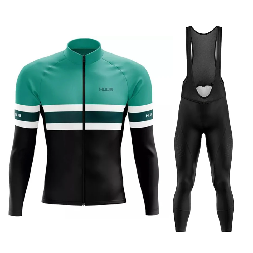 

HUUB 2025 Autumn Cycling Jersey Bib Pants Set Ropa Ciclismo Bicycle MTB Clothing Road Bike Suit Men Long Sleeve Bicicleta Set