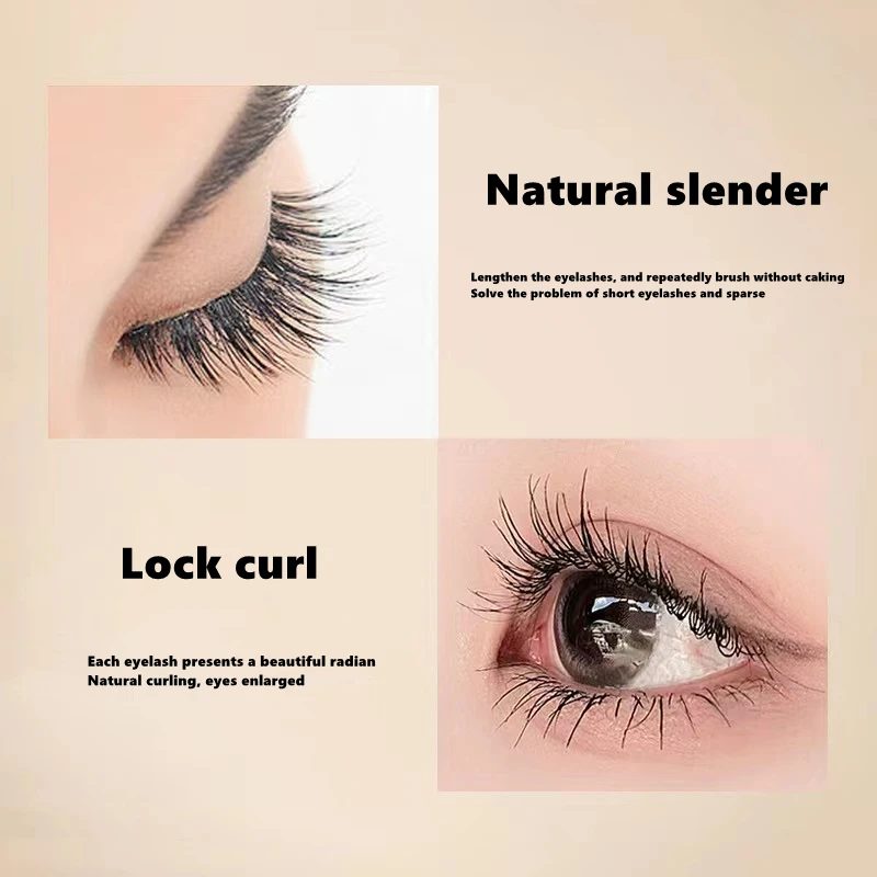 Ultra Long Lasting Mascara 4D Waterproof Mascara Liquid Fiber Mascara 360 Degree Spiral Brush Eyelashes Extension Makeup