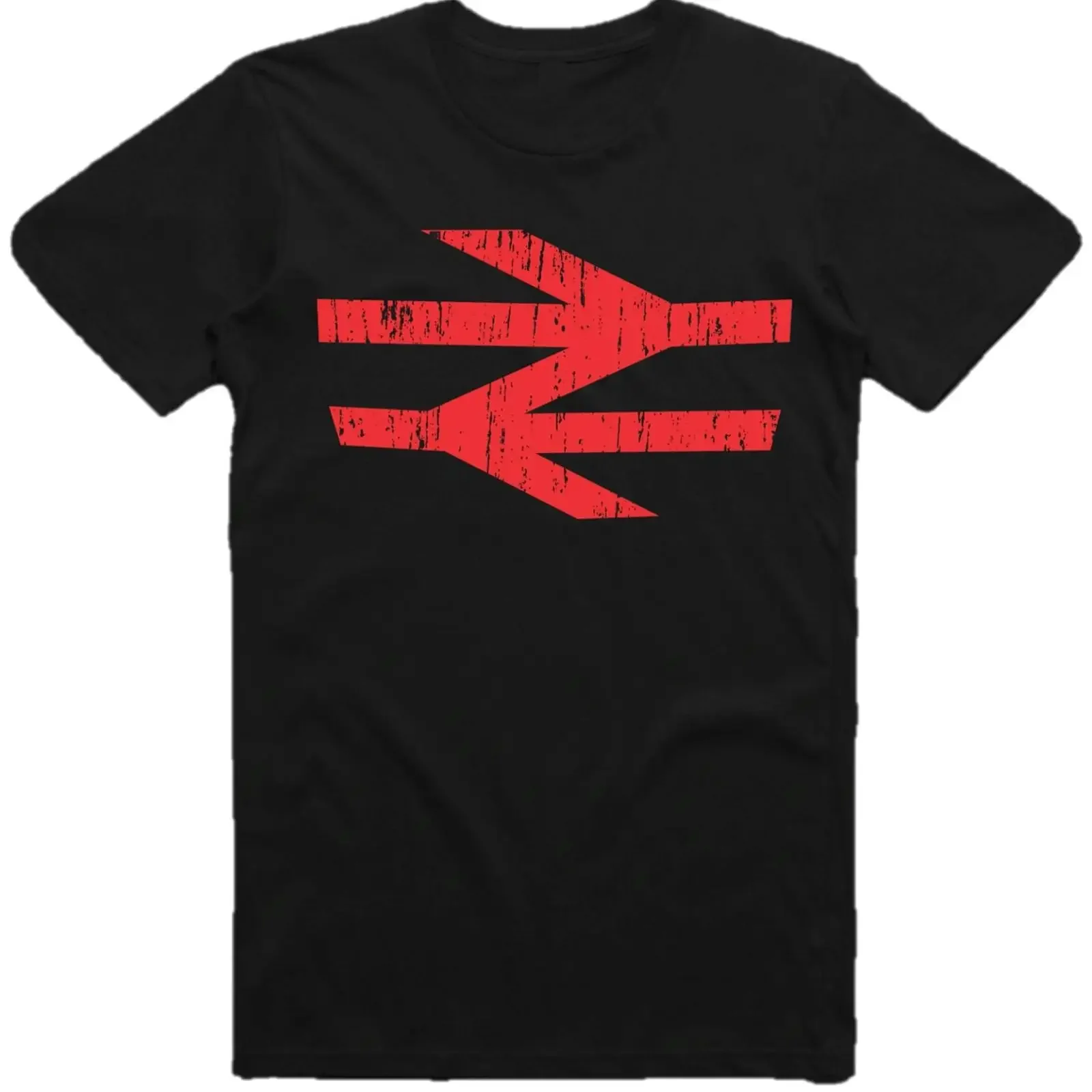 British Rail Logo T Shirt As Worn by Damon Albarn Retro Arrows Railway Men Kids Top vintage Washed fashion Stylish