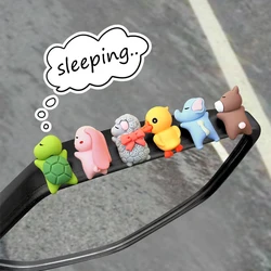 Car Dashboard Cute Animal Ornaments Sleeping Mini Cartoon Toy Car Motorcycle Paste Ornament Pendant Decor