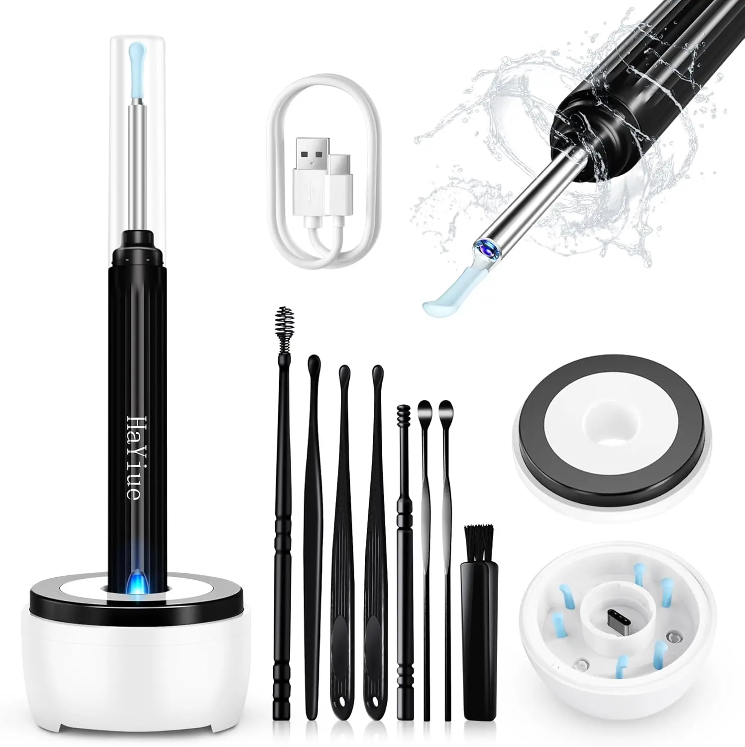 

Инструмент для удаления ушной серы с HD-камерой, ушным эндоскопом 1296P и 6 светодиодами, совместимый с iOS и Android для безопасной чистки