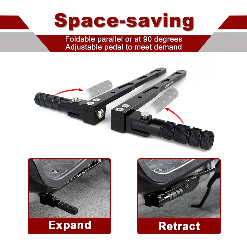 For Honda Ruckus 50 (Zoomer) 2003-2024 Motorcycle Rider FootRest Foot Peg Lowering Brackets Highway Foot Forward Rest Bracket