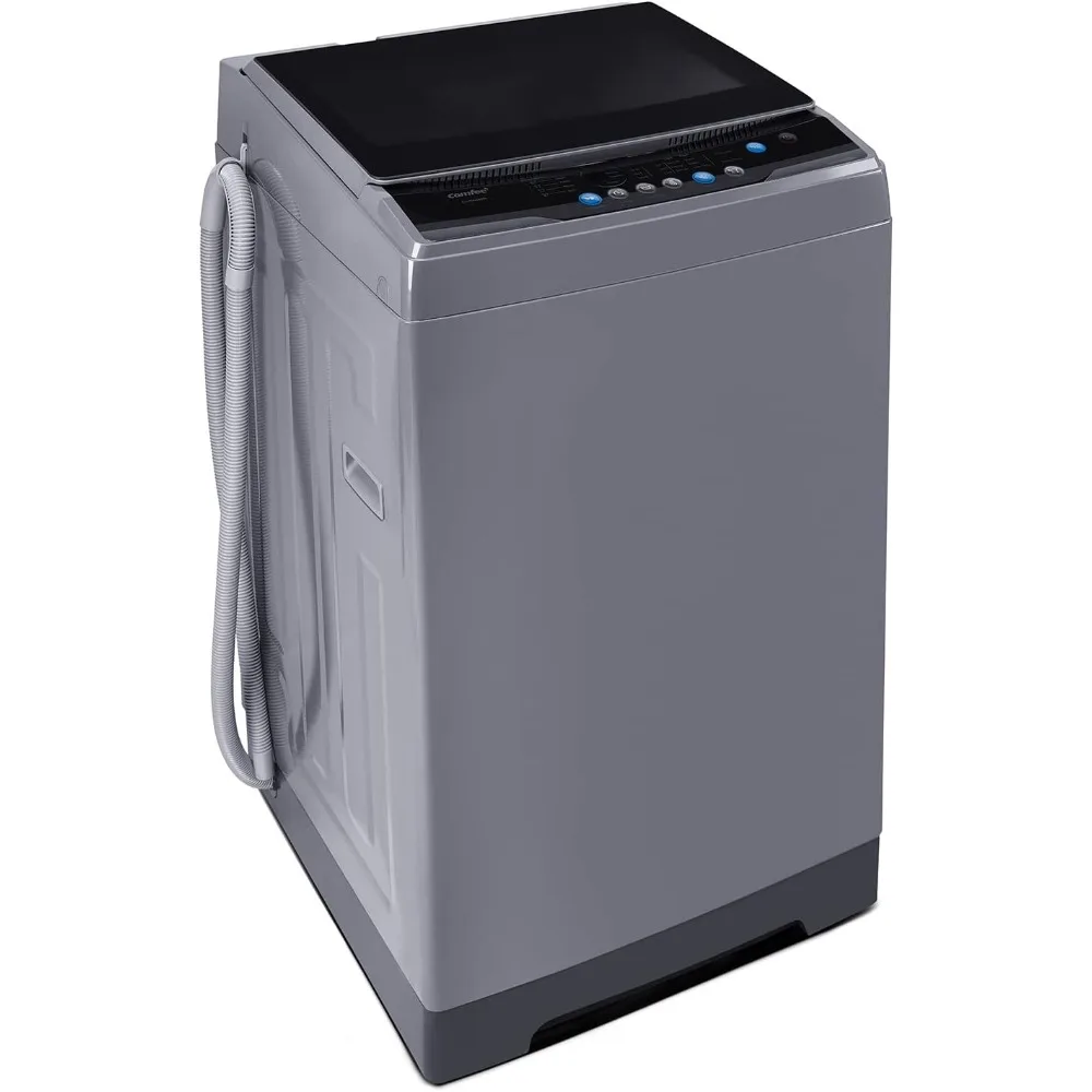 1.6 Cu.ft Portable Washing Machine, 11lbs Capacity Fully Automatic Compact Washer with Wheels, Magnetic Gray