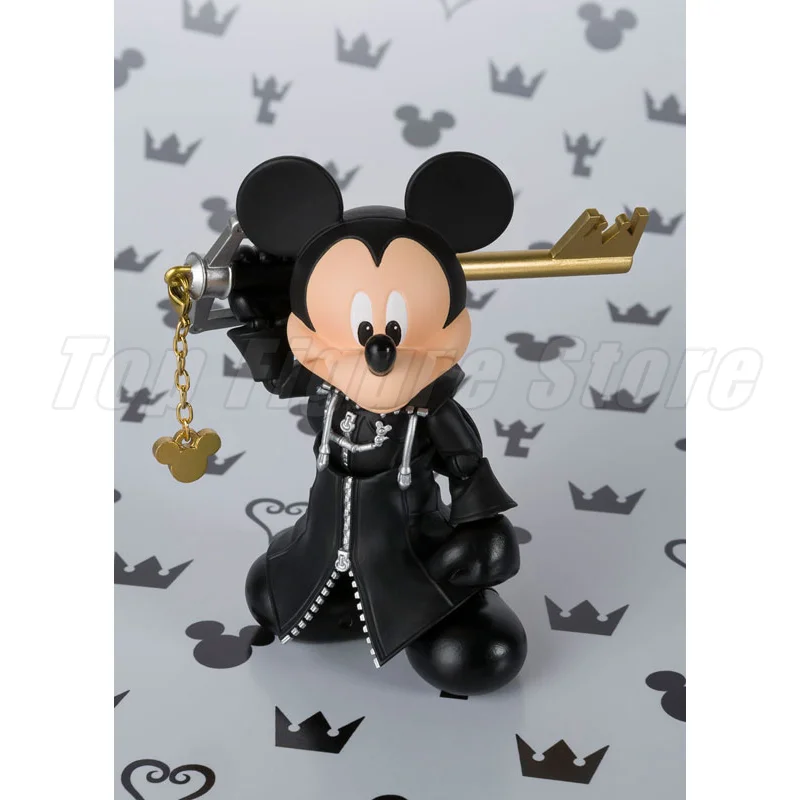 En stock: Figuras de acción de anime originales de la colección Bandai S.H. Figuarts SHF Rey Mickey KINGDOM HEARTS II