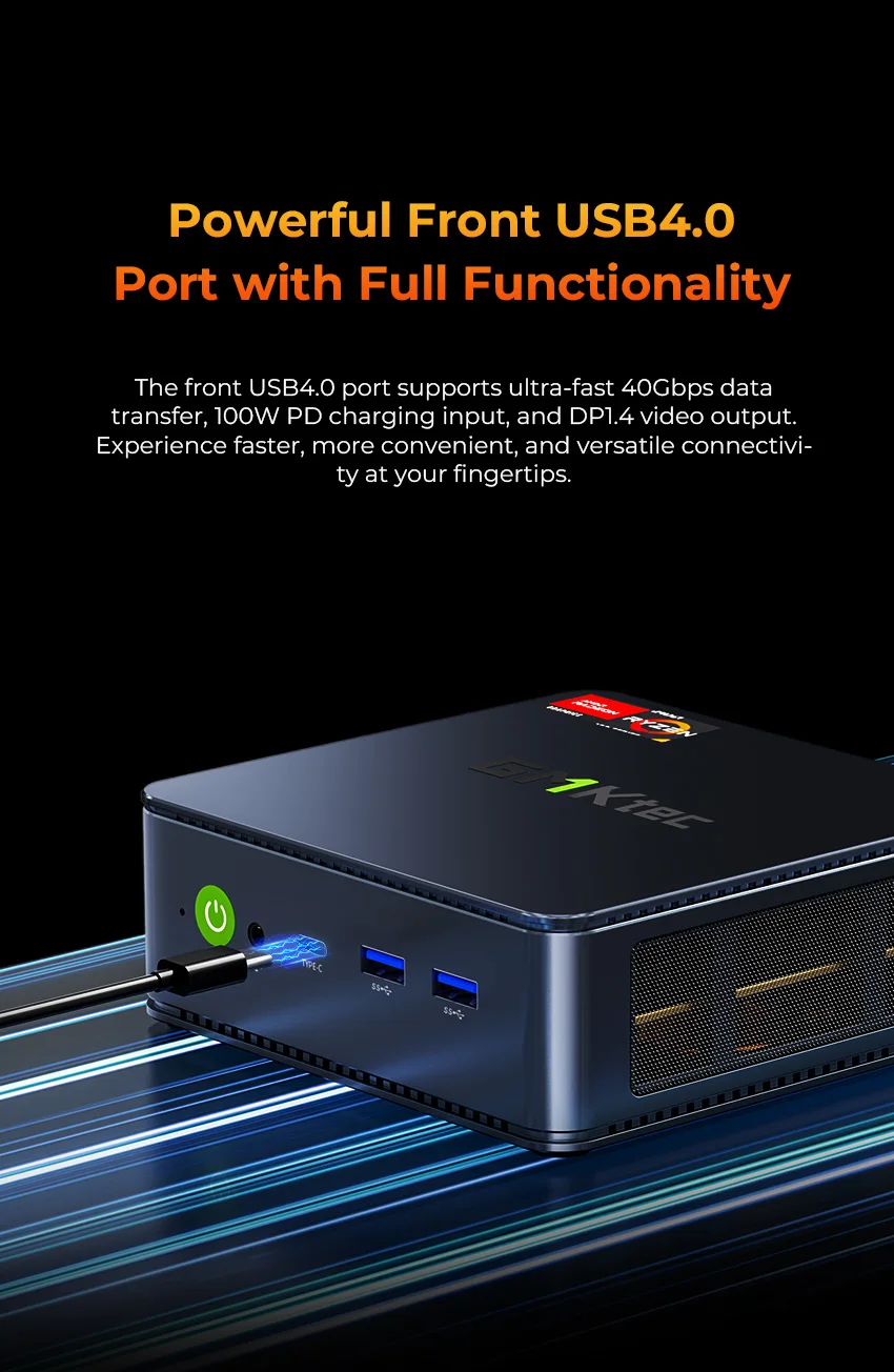 GMKtec Mini PC M6 Ultra Nucbox AMD R5 7640HS 6-core 12-thread DDR5 4800Mhz Pcie 3.0 SSD WIFI 6 BT5.2 Win11 Pro Desktop Gaming PC