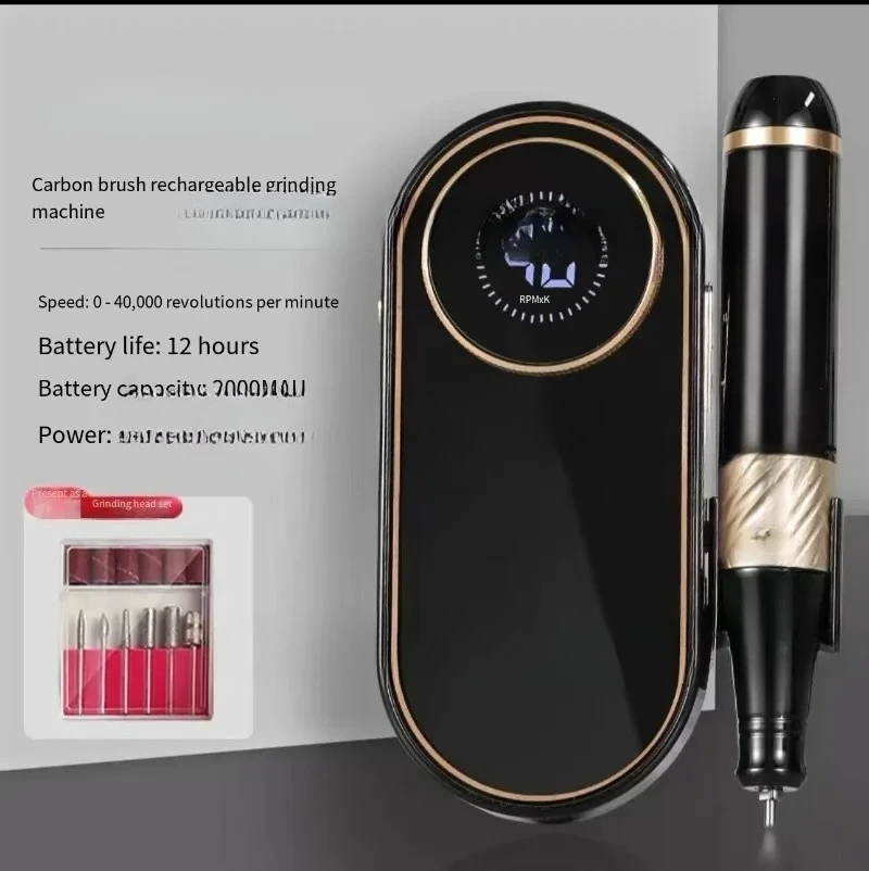 Portable Electric Nail Polisher Professional Nail Shaping Manicure Polishing Equipment