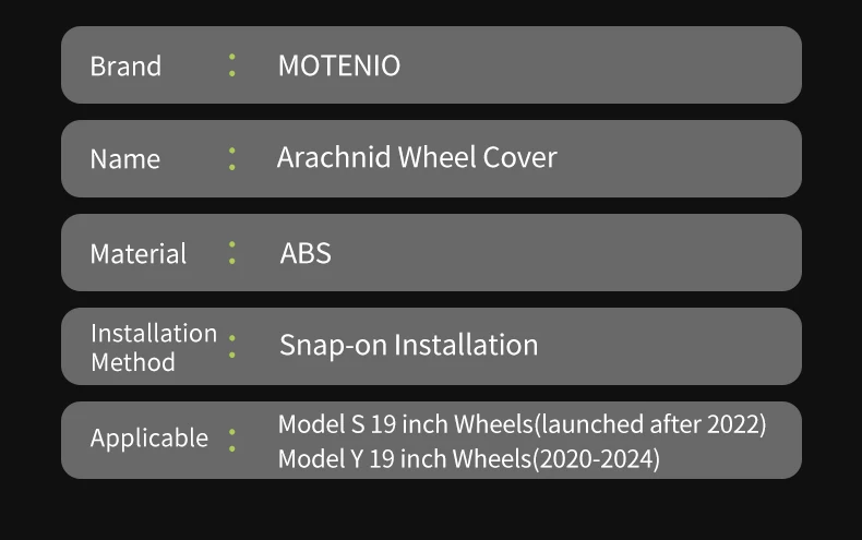 4-teiliges Radkappen-Design für Tesla Model S (2022–2024)/Model Y (2020–2024), 19-Zoll-Radabdeckung, Leistung, Vollfelgen-Nabenabdeckung, Zubehör – Detail 14