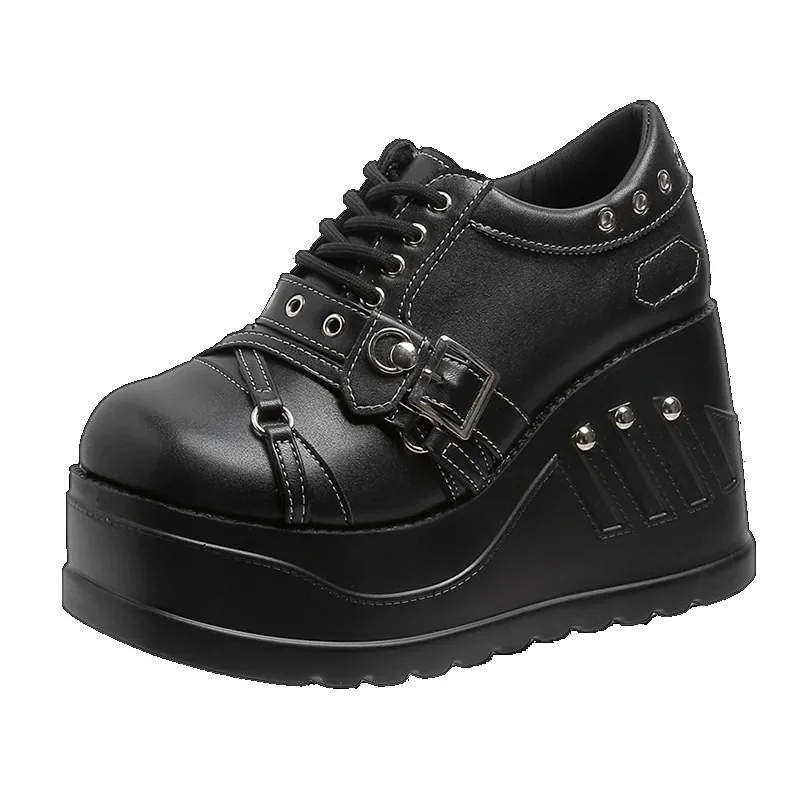 Punk Gothic Pumps Damen 2026 Neu Dicke Sohle Marken-Plateau Mary Jane Schuhe Keilabsatz High Heels Party Cosplay Designer Lolita Schuhe – Detail 19
