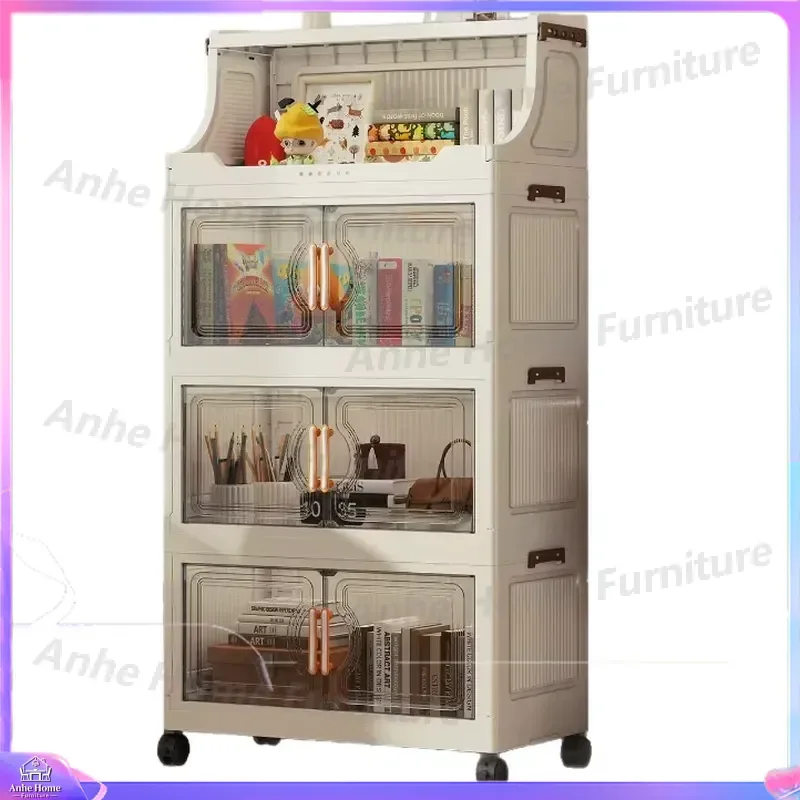 Free Installation Wall Mounted Storage Cabinet 3 Tier PP Plastic Organizer Shelf Space Saving Locker Durable Eco Friendly