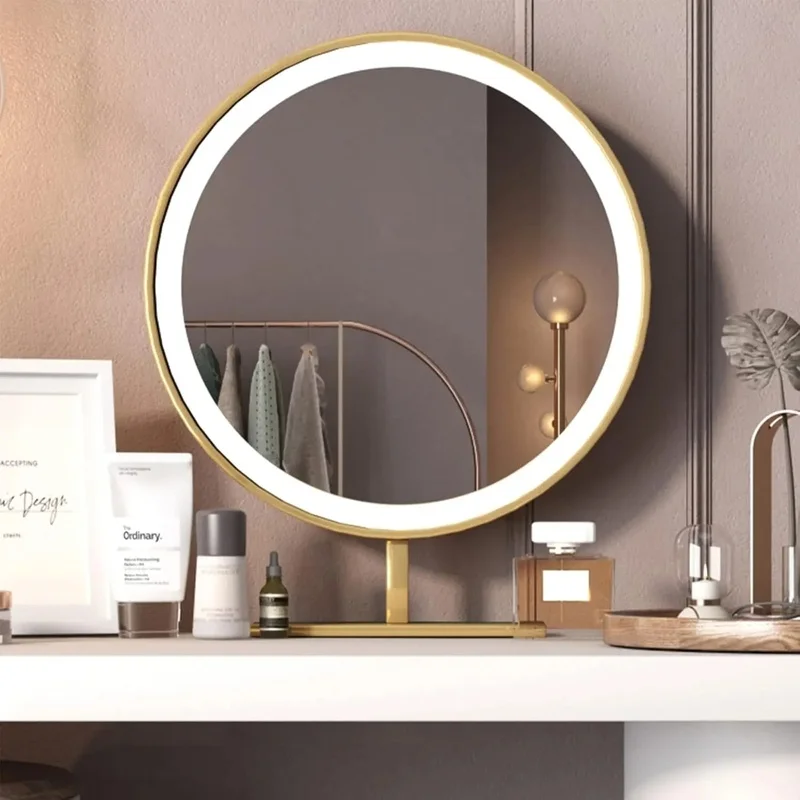 White Vanity Desk with Mirror, 43-Inch Makeup Table, Movable Tray Top, and 3 Solid Wood Drawers, No Stool Included, Ideal for