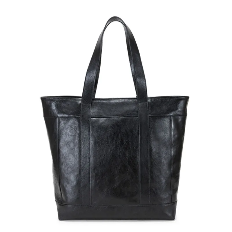 

New trendy men's shoulder bag, genuine leather business travel bag, men's large capacity tote bag, luxury handbag