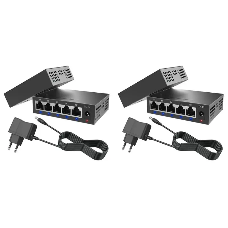 

Изысканный 2-кратный 5-портовый гигабитный промышленный коммутатор, 1000 Мбит/с, мини-сетевой Ethernet-коммутатор, домашний разветвитель, сетевой распределитель, вилка европейского стандарта