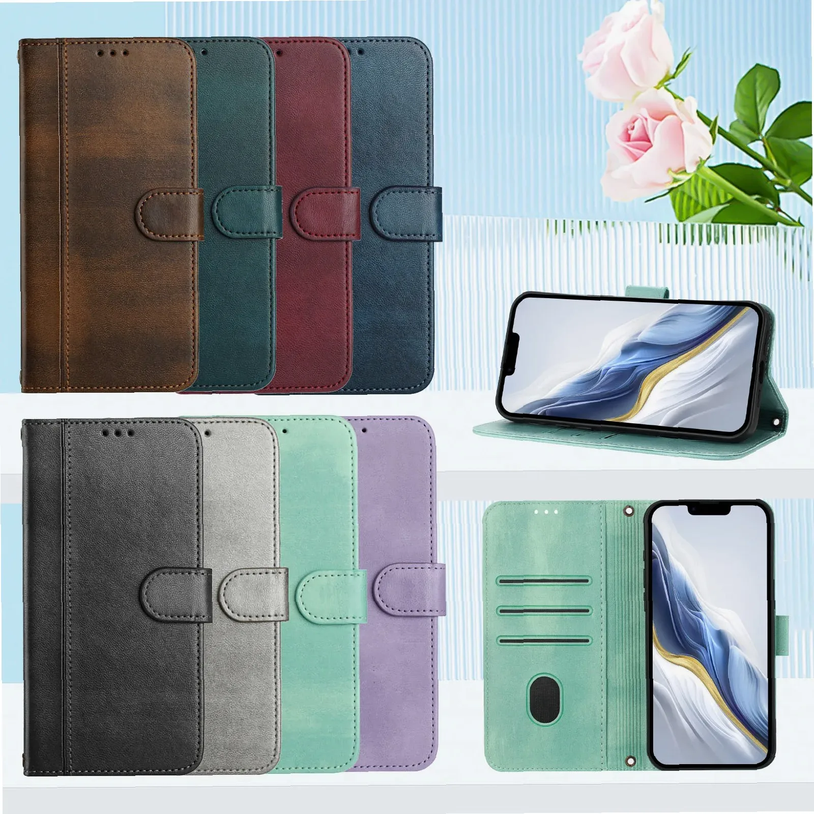 Vintage Leather Wallet Flip Cover for Samsung for Galaxy A56 A36 A26 A16 A06 A55 A35 A25 A15 Shockproof Card Holder Case