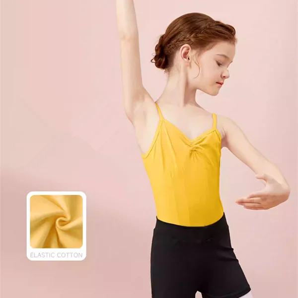 

Балетные трико для маленьких девочек, танцевальный купальник без рукавов, гимнастический купальник, купальник для девочек с U-образной спинкой, балетное боди