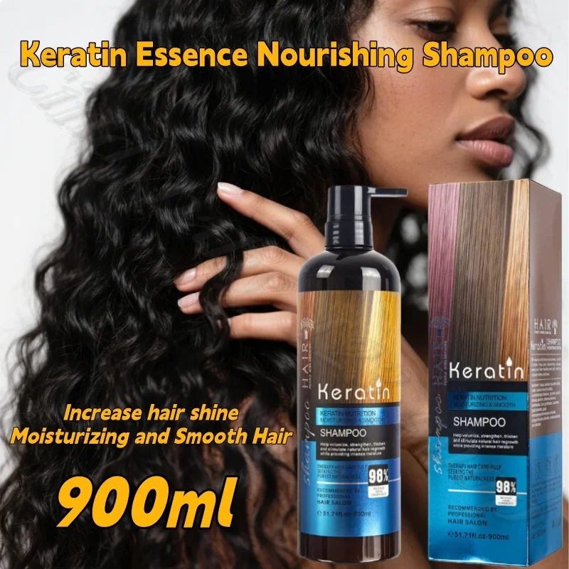 

Keratin Essence Nourishing Shampoo Gloss Hair Care Hydrating and Moisturizing Soft Hair Strong Hair Root
