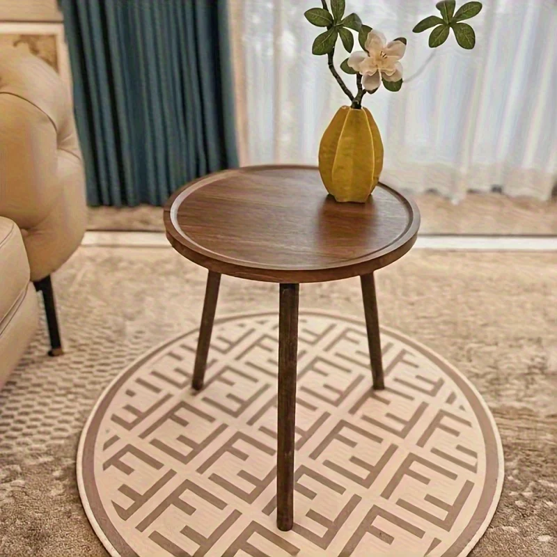 1PC Round Side Table - Multi-functional tool hanging floor storage rack, artistic coffee table, space-saving sofa side table