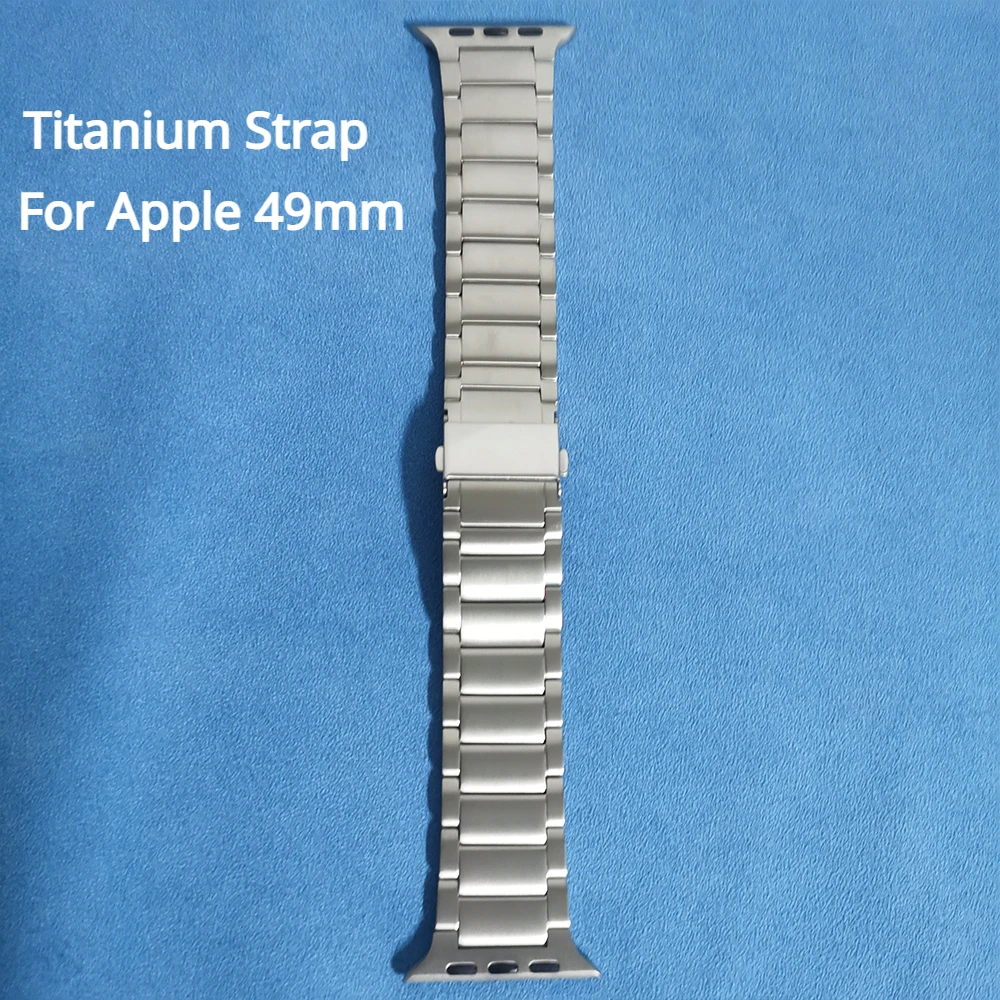 Real Titanium Strap For Apple Watch Ultra 49mm Supper Light 55g Watchband For iWatch 8 7 6 5 4 SE, Titanium Wristband with box