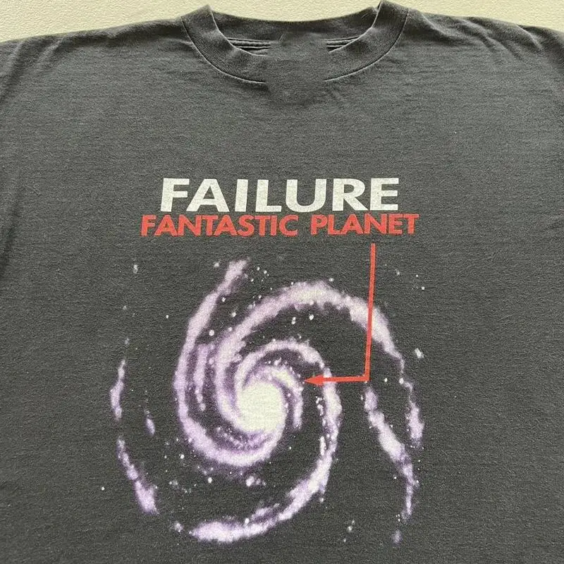 Vtg Rare Failure Fantastic Planet Band Tour Black All Size Fan T Shirt