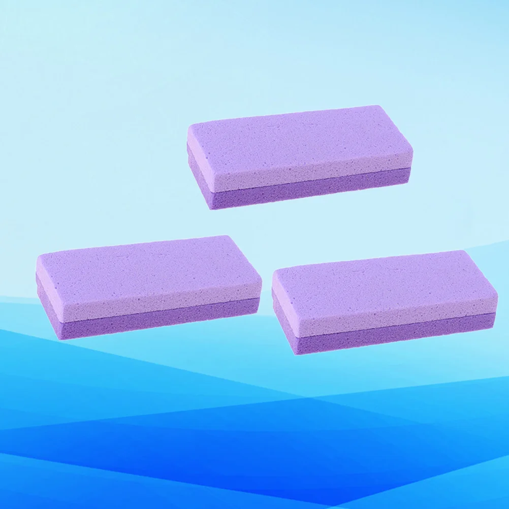 3 قطعة حجر باديكير الخفاف على الوجهين العناية بالقدم الغسيل للبشرة الميتة الكالس مزيل السلس التقشير أداة الأرجواني