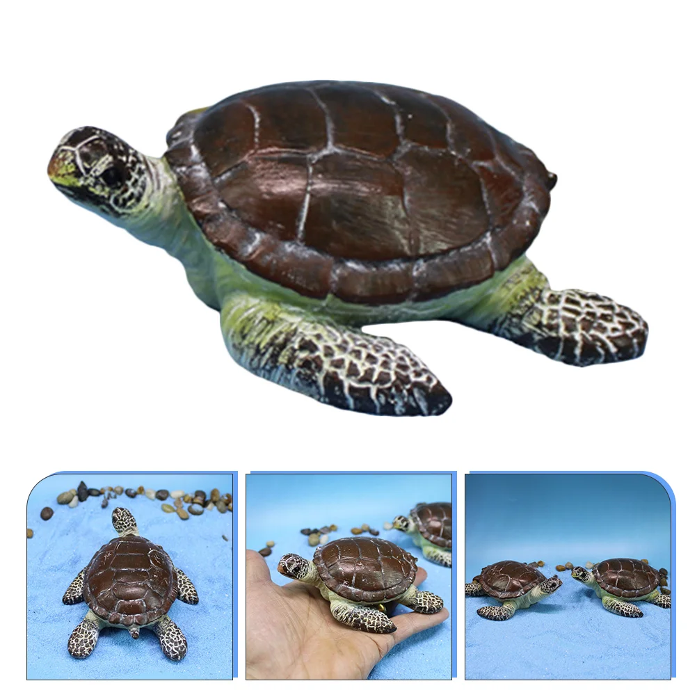 

Toy Simulation Turtle Child Turtles Terrarium Decor Resin Underwater Ornament for Fish Tank