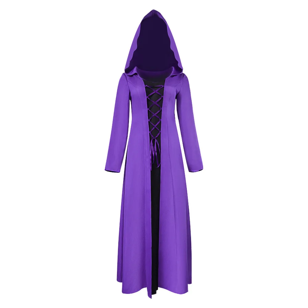 

Halloween Cosplay Costume Gothic Medieval Witch Vampire Hooded Costume Gothic