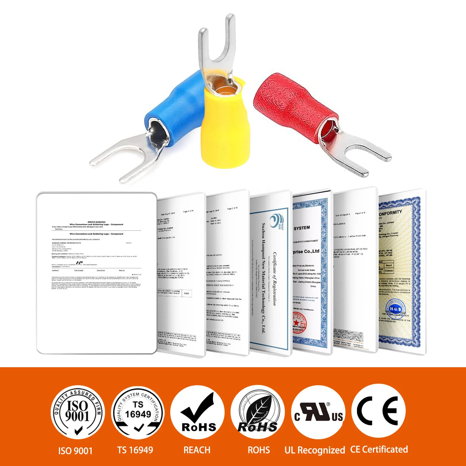 160/200PCS SV1.25 SV2 SV5.5 Elektrische Gabel Splice Crimp Draht Stecker Kit Isolierte Kupfer Wirefy Solderless Terminal 22-10AWG – Detail 5